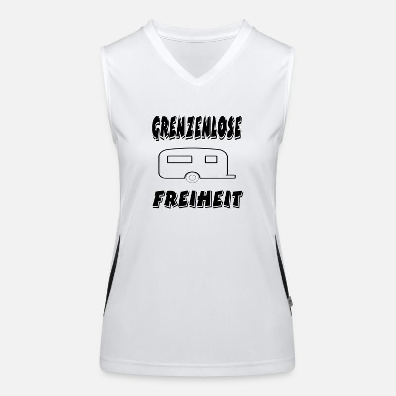 Camping Funktionelles Kontrast-Tank Top für Frauen