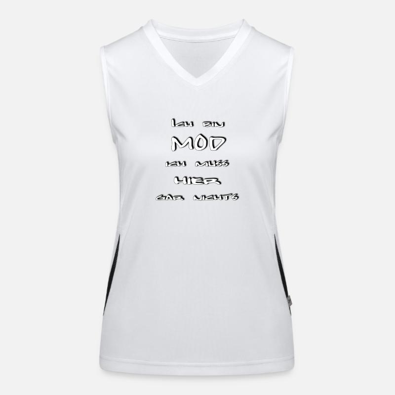 Ich bin Mod weiss Funktionelles Kontrast-Tank Top für Frauen