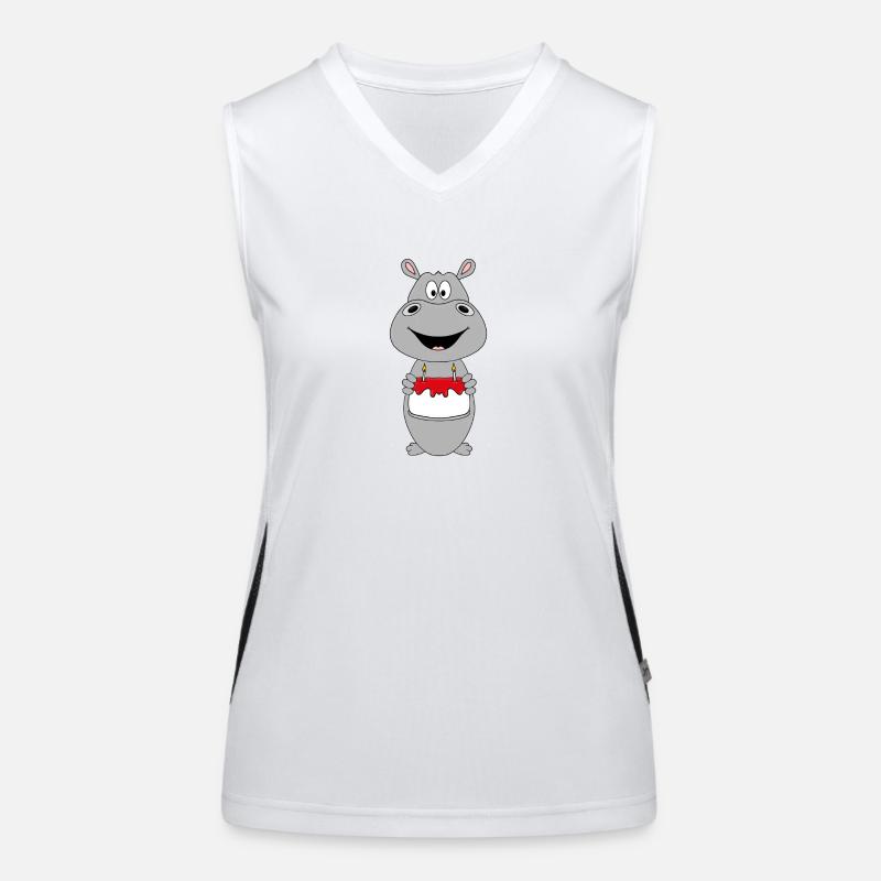 NILPFERD - FLUSSPFERD - HIPPO - GEBURTSTAG - KIND Funktionelles Kontrast-Tank Top für Frauen