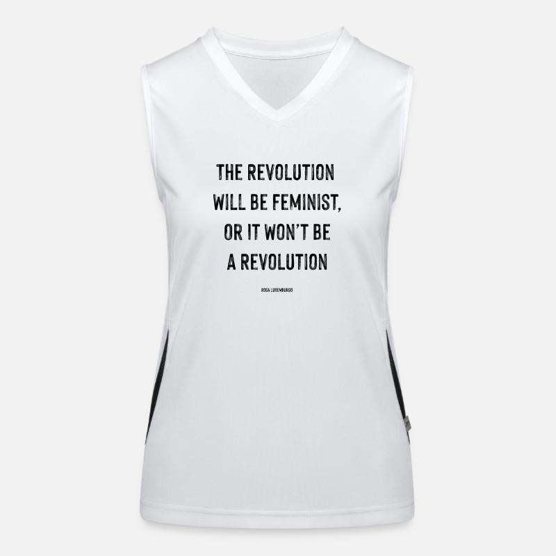 Die Revolution wird feministisch sein - Rosa Luxemburgo Funktionelles Kontrast-Tank Top für Frauen