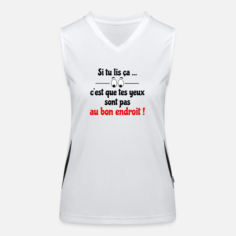 ne lis pas !! Débardeur respirant contrasté Femme