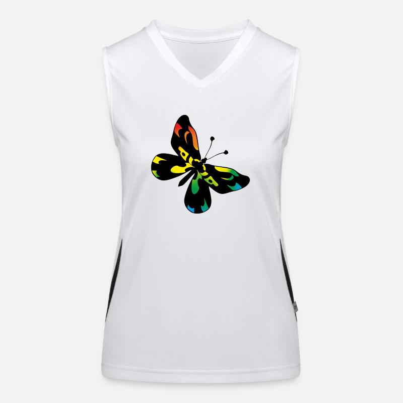 Schmetterling Funktionelles Kontrast-Tank Top für Frauen