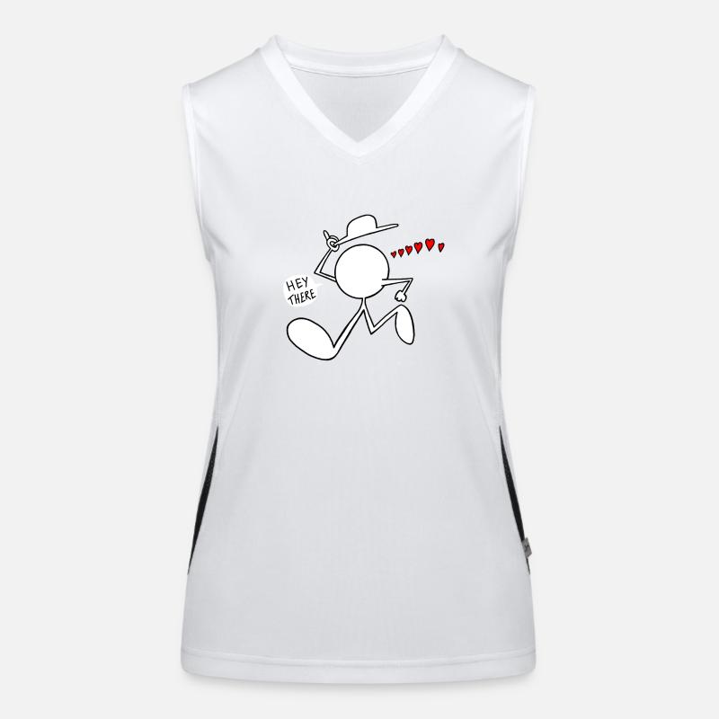Hey There Plain Doodle Women's Functional Contrast Tank Top