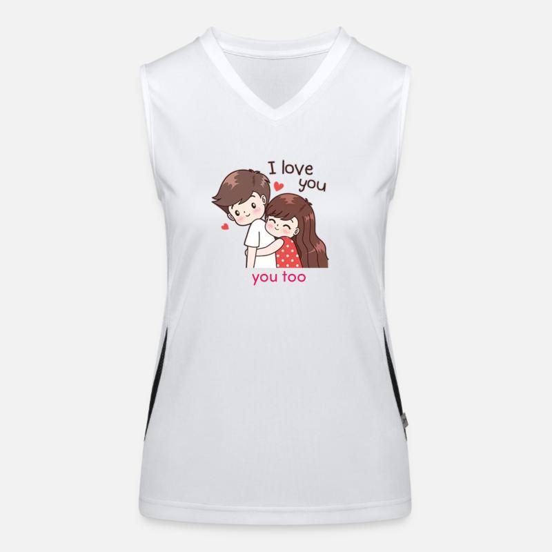 Liebe Funktionelles Kontrast-Tank Top für Frauen