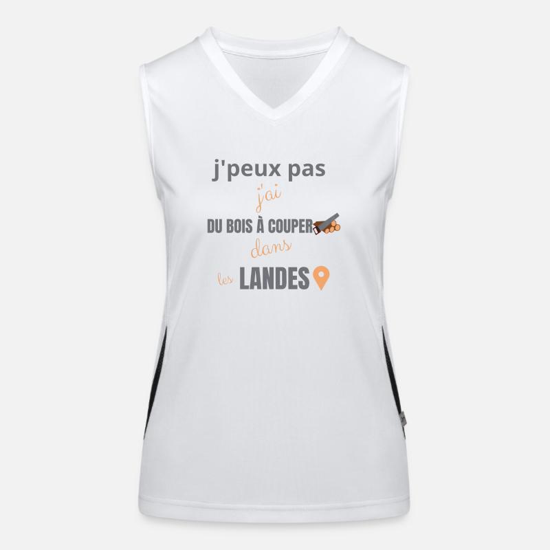 j peux pas j ai du bois à couper dans les landes Débardeur respirant contrasté Femme