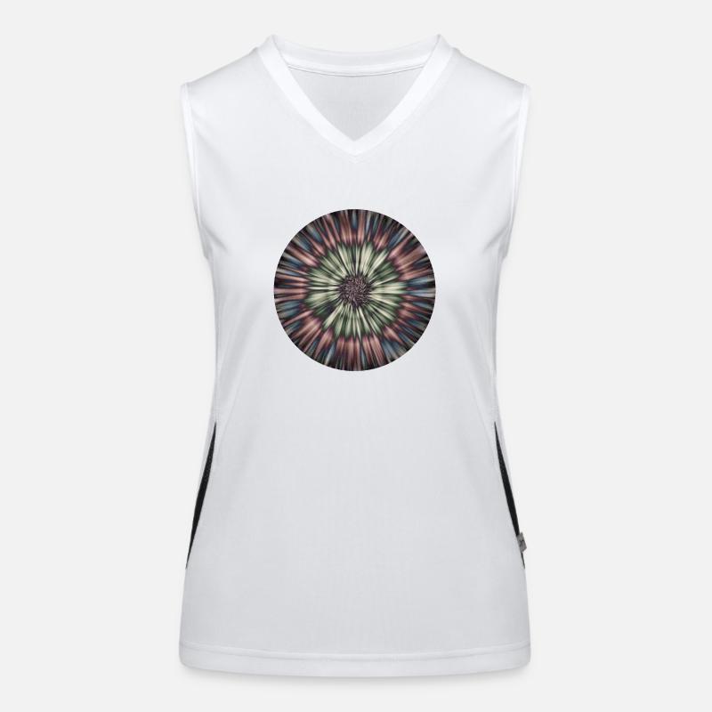 Conception abstraite de motifs de fleurs Débardeur respirant contrasté Femme