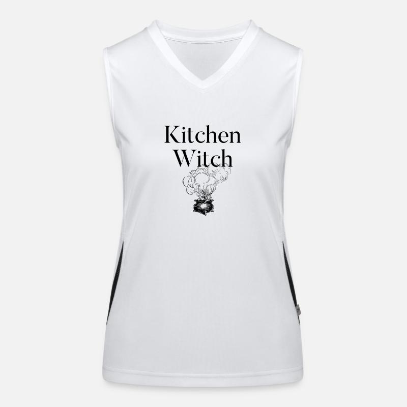 Kitchen Witch Funktionelles Kontrast-Tank Top für Frauen