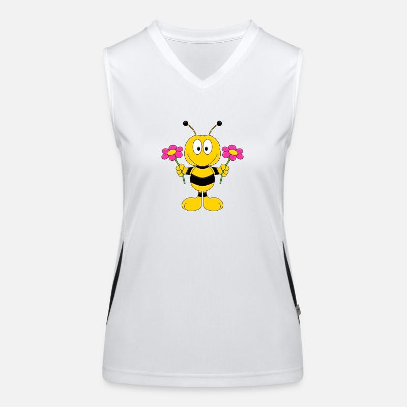 BIENE - BLUMEN - BIENCHEN MIT BLÜMCHEN Funktionelles Kontrast-Tank Top für Frauen