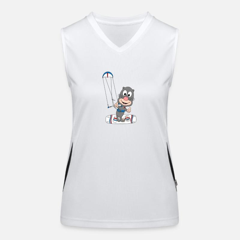 MAULWURF - KITE - KITER - KITEN - KITESURFER Funktionelles Kontrast-Tank Top für Frauen