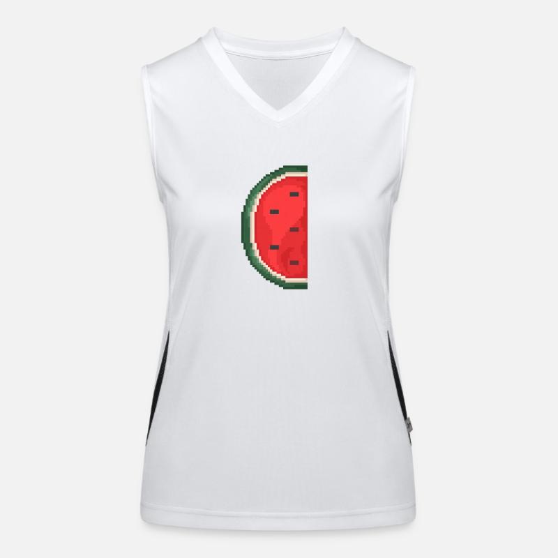 Pixel Art Melon Pattern Variant 2 Women's Functional Contrast Tank Top
