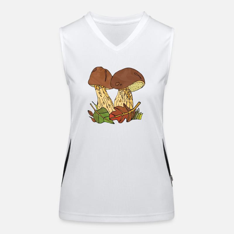 Pilze Funktionelles Kontrast-Tank Top für Frauen