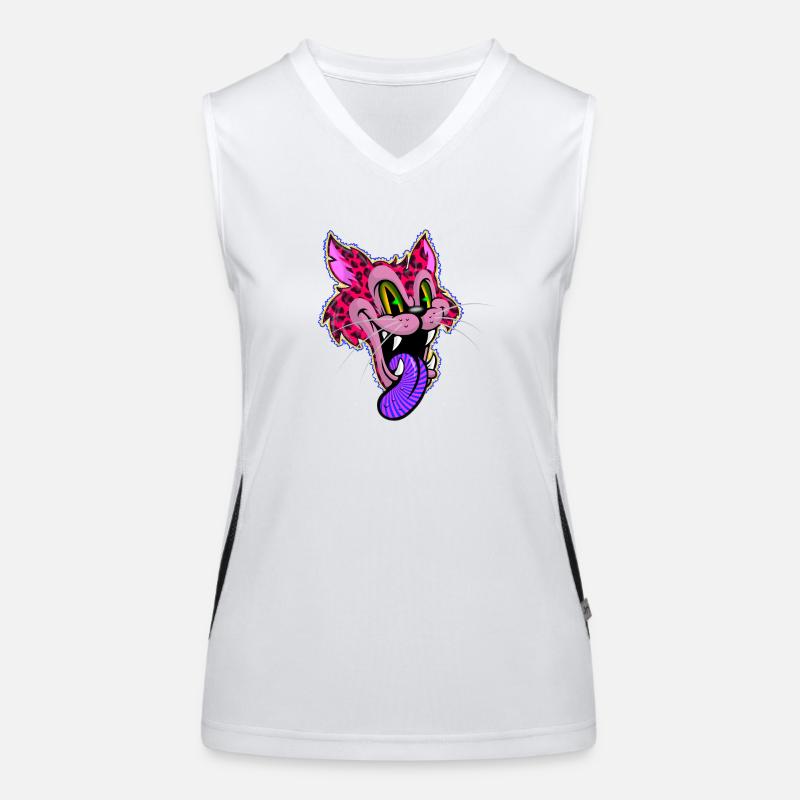 Leopard Comic Psychedelic Women's Functional Contrast Tank Top