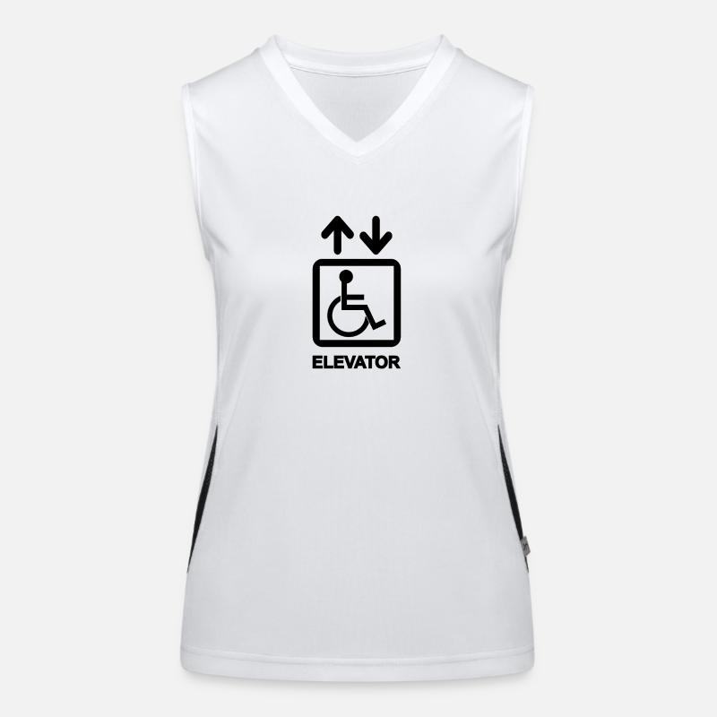 Disabled People Elevator Sign Women's Functional Contrast Tank Top