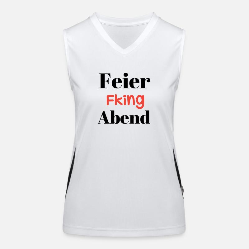 Feierabend, feier fking abend Funktionelles Kontrast-Tank Top für Frauen