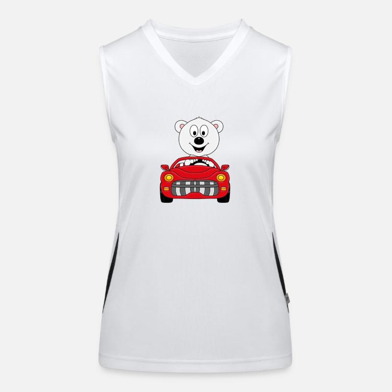 EISBÄR - AUTO - CABRIO - TIER - TIERISCH Funktionelles Kontrast-Tank Top für Frauen