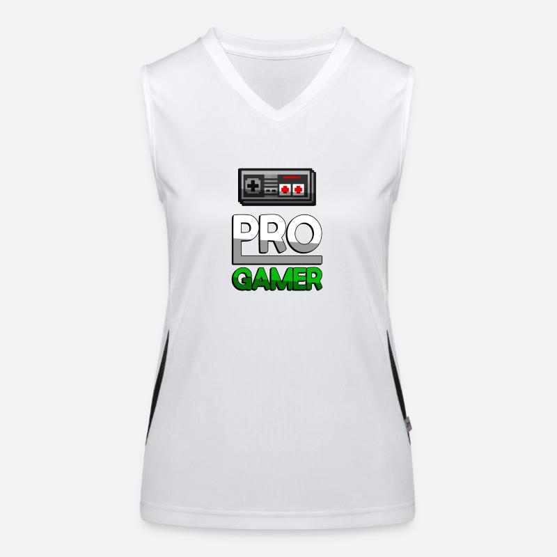 PRO GAMER (Green) + NES Controller - Gaming Women's Functional Contrast Tank Top