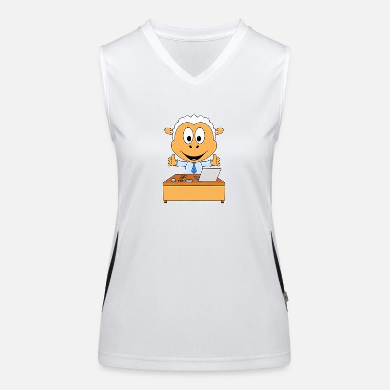 SCHAF - SCHREIBTISCH - ARBEIT - CHEF - MITARBEITER Funktionelles Kontrast-Tank Top für Frauen