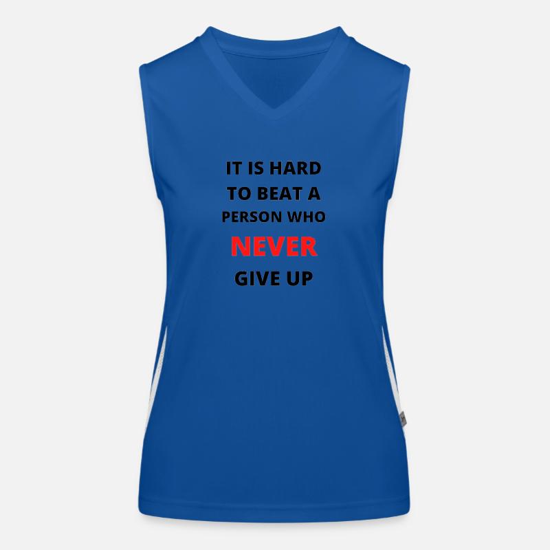 Never give up Women's Functional Contrast Tank Top