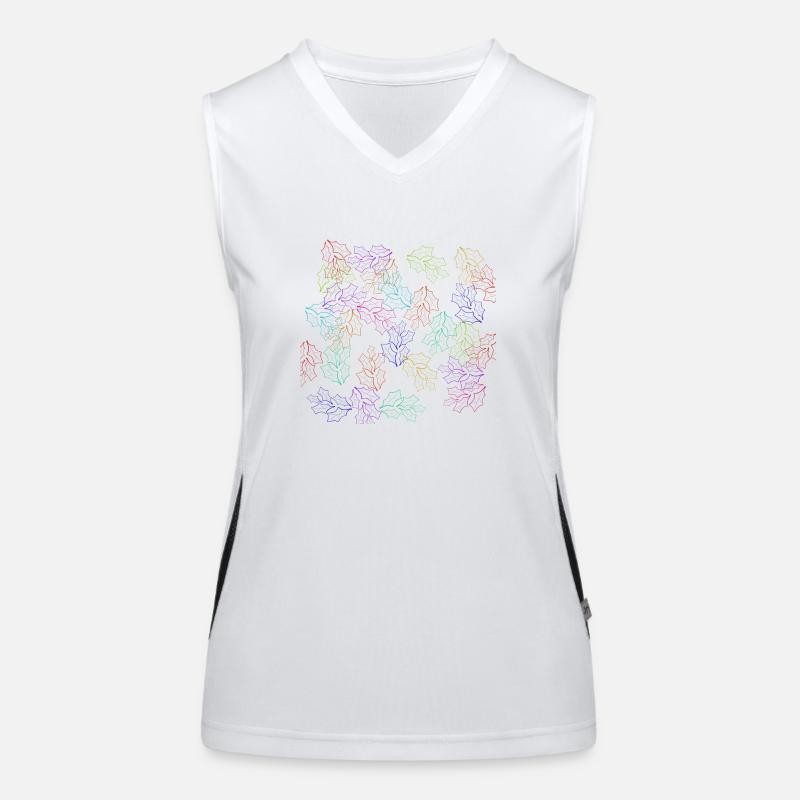 colorful floral design Women's Functional Contrast Tank Top