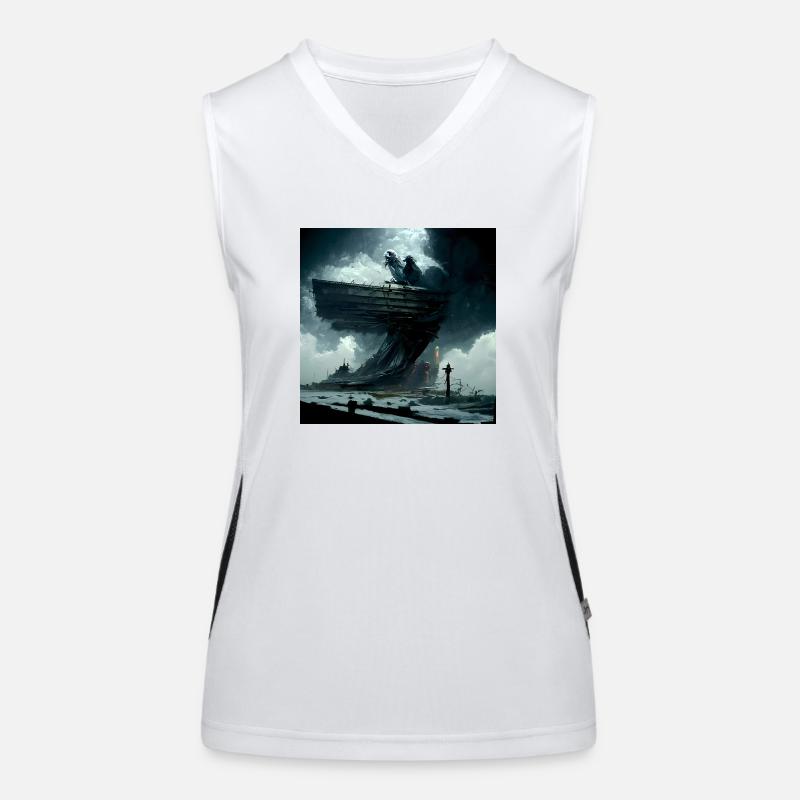 Ghostship Funktionelles Kontrast-Tank Top für Frauen