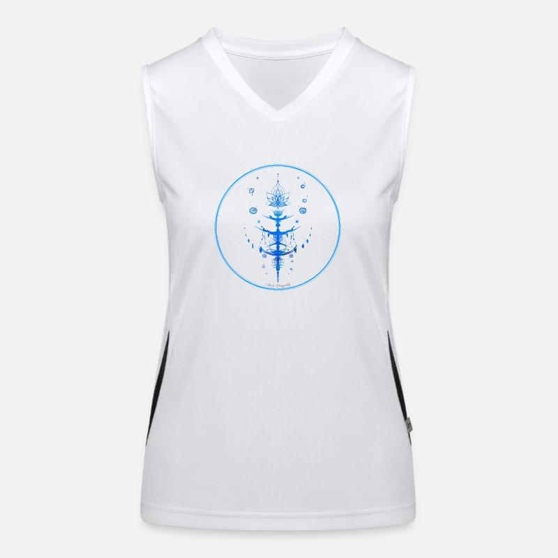 Mystique Collection ~ hellblau ~ n°9 Funktionelles Kontrast-Tank Top für Frauen