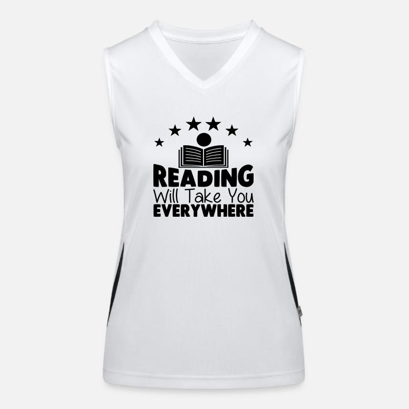 Reading Will Take You Everywhere Funktionelles Kontrast-Tank Top für Frauen
