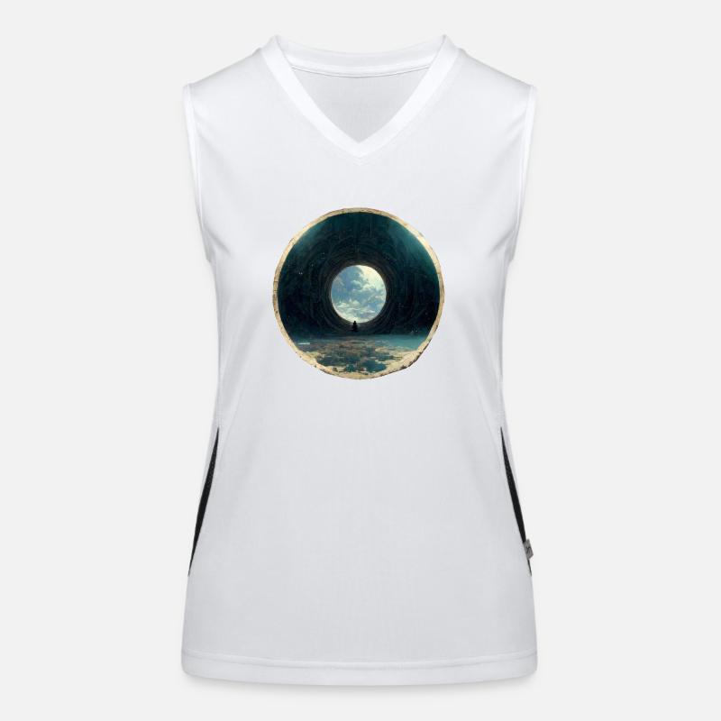A circle in a circle Women's Functional Contrast Tank Top