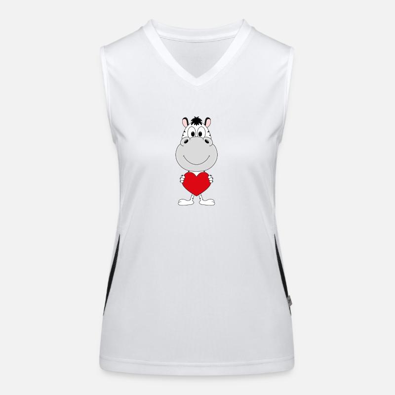 ZEBRA - LIEBE - LOVE - TIER - VERLIEBT - KINDER Funktionelles Kontrast-Tank Top für Frauen