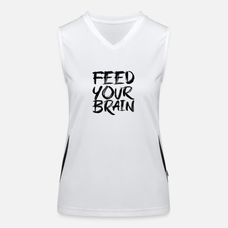 Feed your Brain Funktionelles Kontrast-Tank Top für Frauen