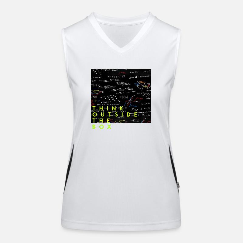 Think outside the box positive thoughts happy Women's Functional Contrast Tank Top
