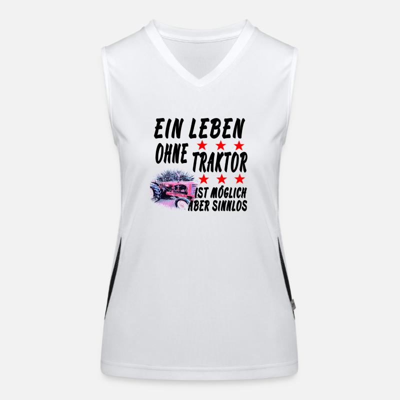 Traktor Funktionelles Kontrast-Tank Top für Frauen
