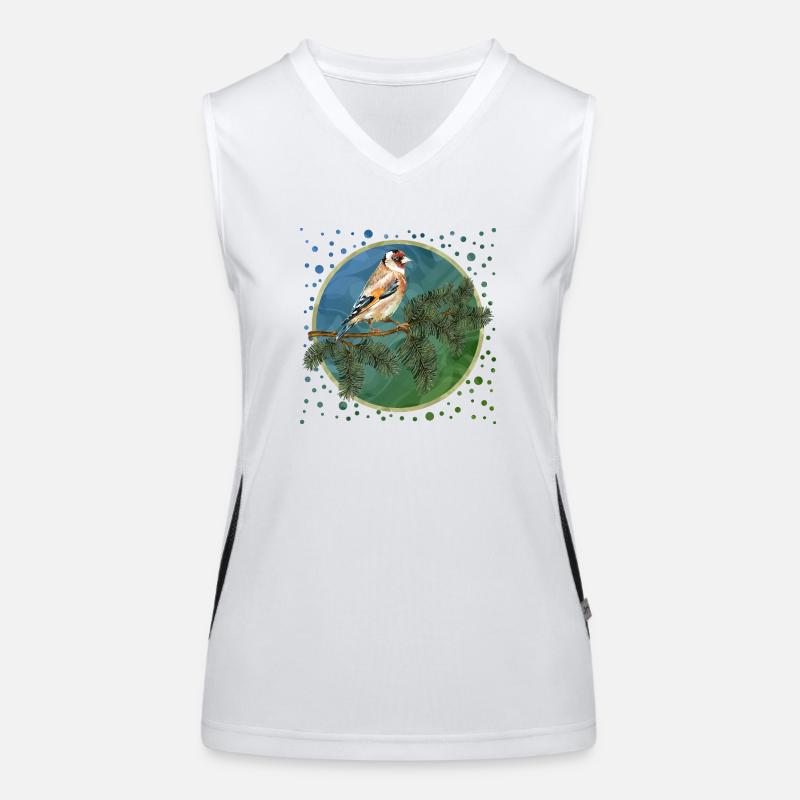 Bunter Vogel Funktionelles Kontrast-Tank Top für Frauen