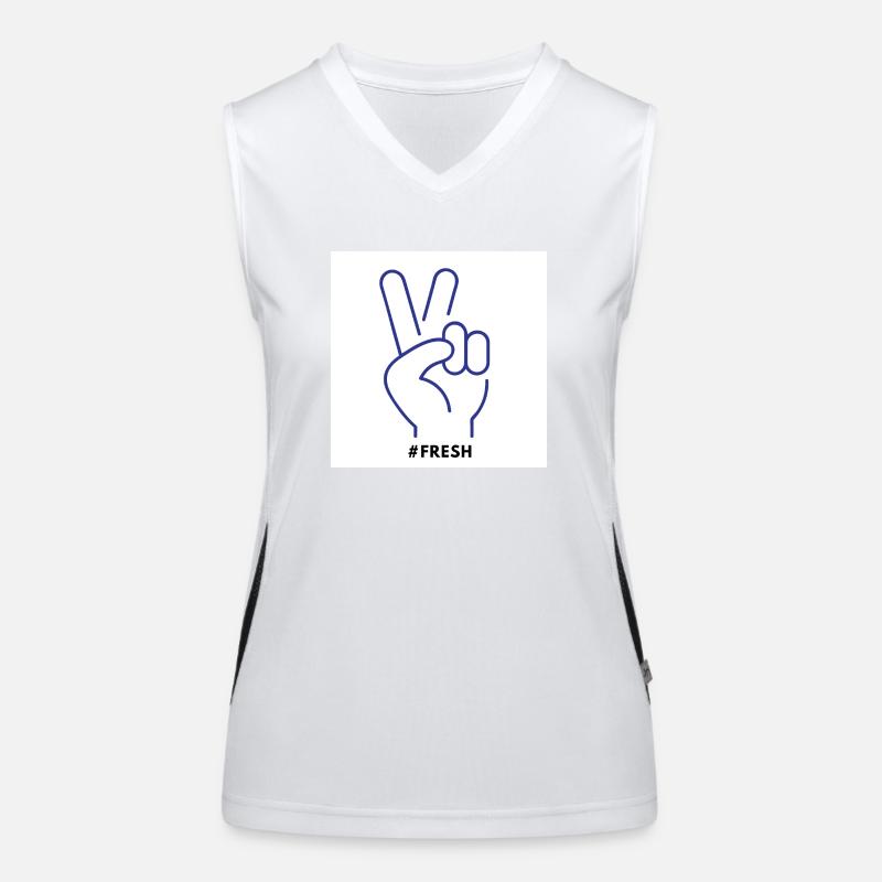 Fresh - Women's Functional Contrast Tank Top - white/black