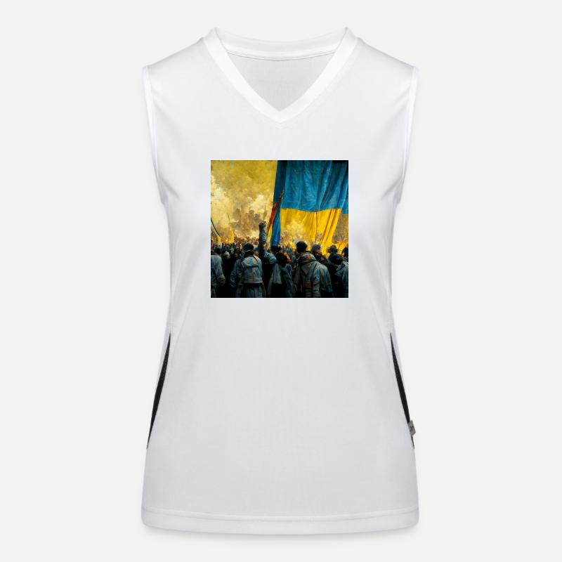Sieg Der Ukraine Funktionelles Kontrast-Tank Top für Frauen