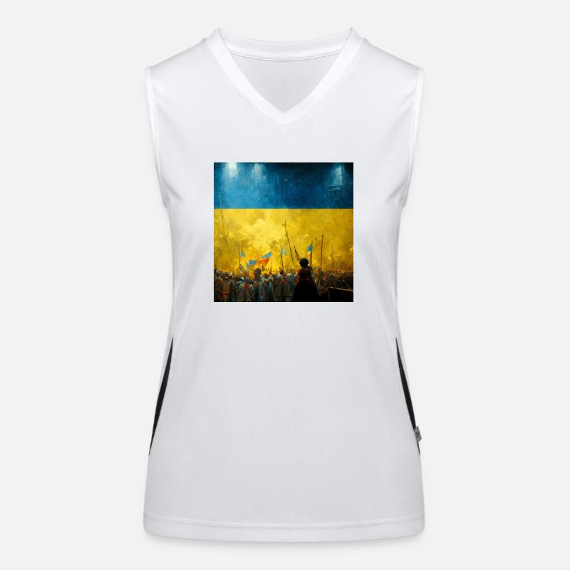 Sieg Der Ukraine Funktionelles Kontrast-Tank Top für Frauen