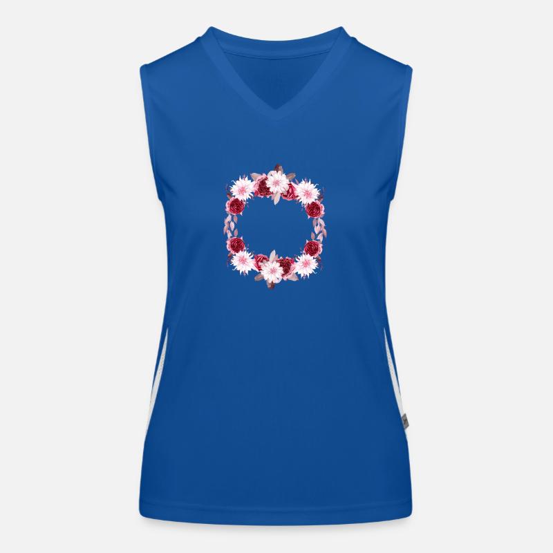Personalized flower crown Women's Functional Contrast Tank Top