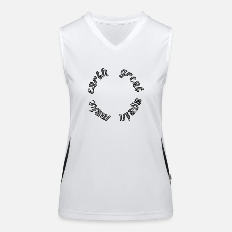 make earth great again Funktionelles Kontrast-Tank Top für Frauen