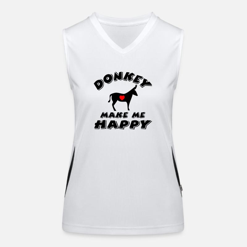 Esel Funktionelles Kontrast-Tank Top für Frauen