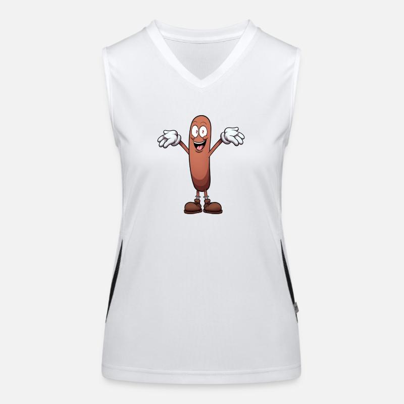 Süße Wurst Funktionelles Kontrast-Tank Top für Frauen