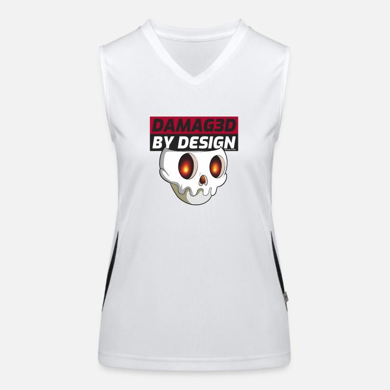 Damaged by Design SKULL Women's Functional Contrast Tank Top