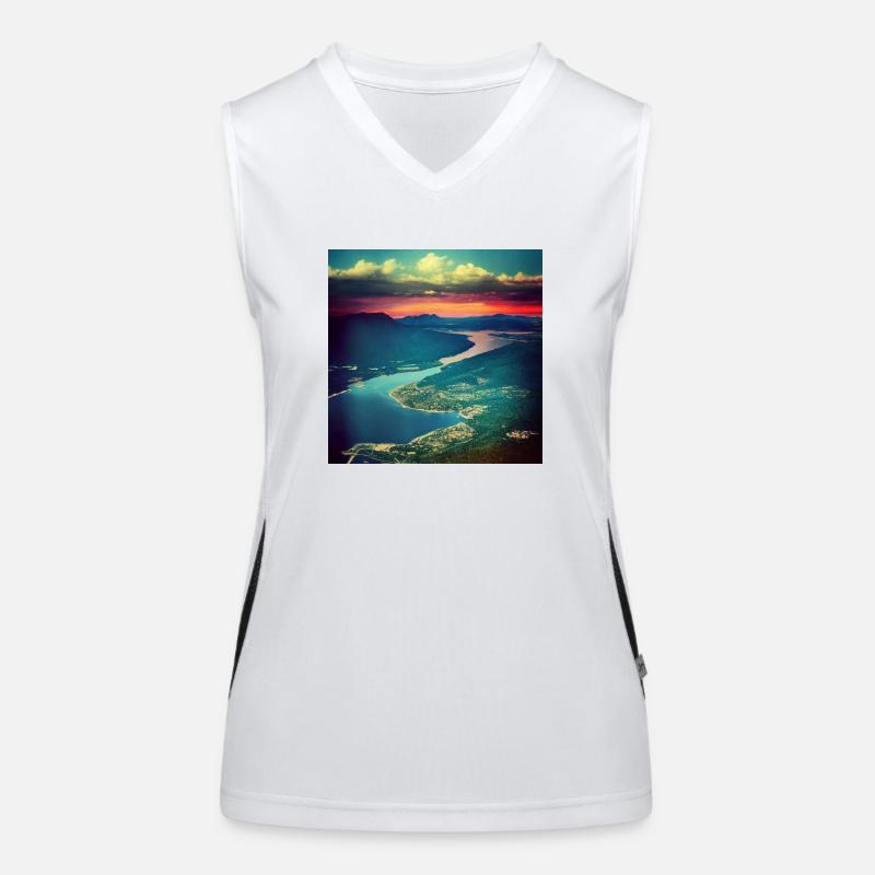 Blick Von Den Blue Mountains Funktionelles Kontrast-Tank Top für Frauen