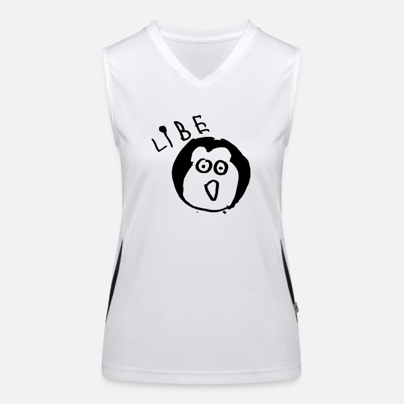 Pinguin Funktionelles Kontrast-Tank Top für Frauen