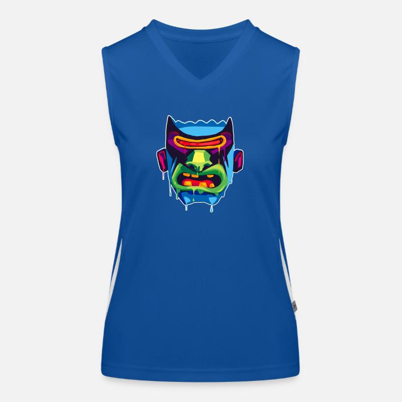 A Beautiful and Fun Cyclops Monster Design Women's Functional Contrast Tank Top