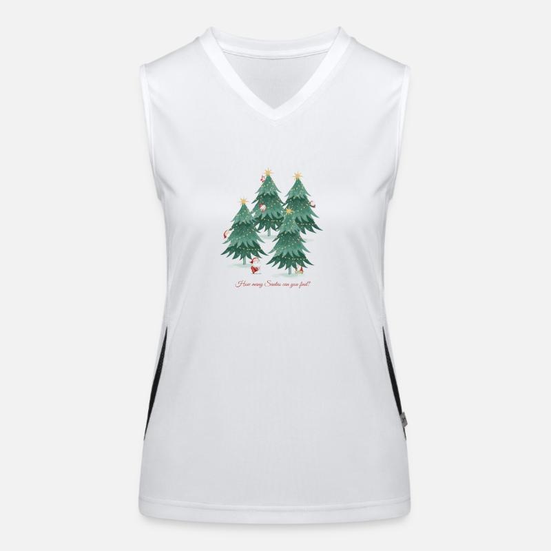 Hide and seek Santa Funktionelles Kontrast-Tank Top für Frauen