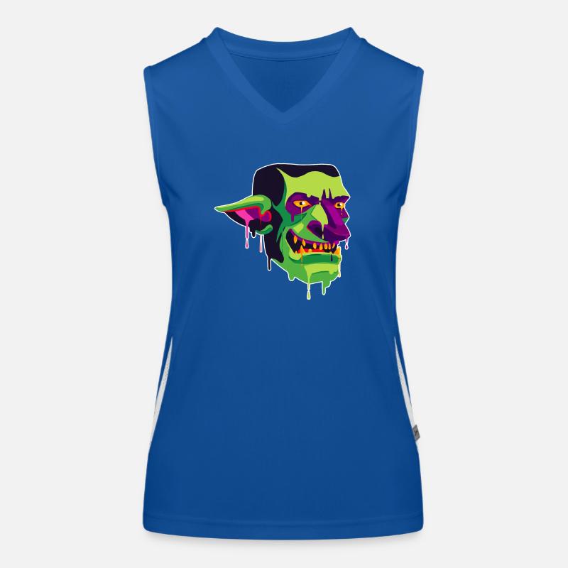 Creepy et beau Goblin Monster Design Débardeur respirant contrasté Femme