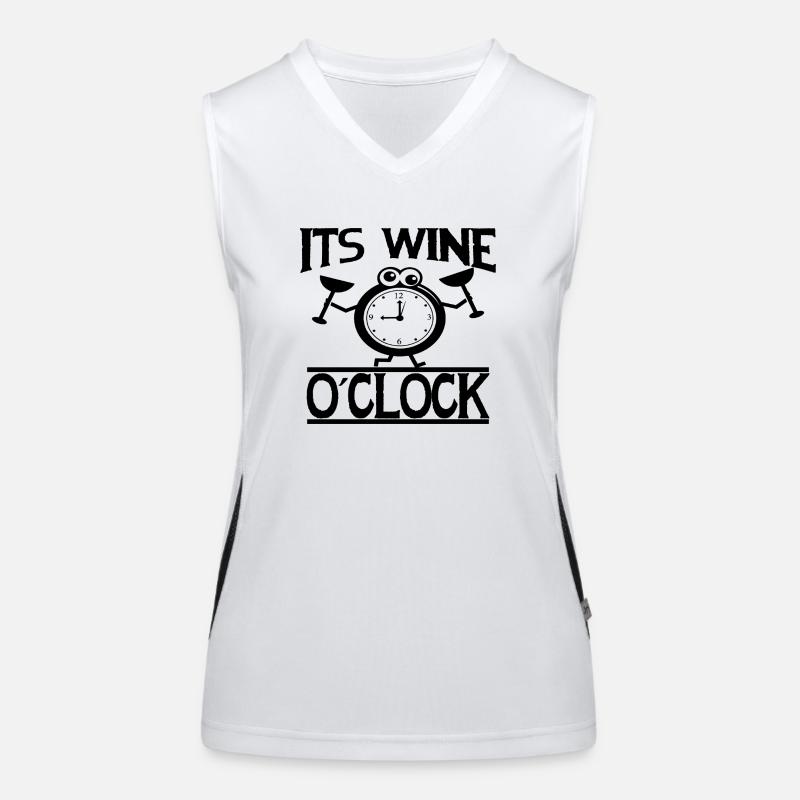 Its Wine o´ Clock Funktionelles Kontrast-Tank Top für Frauen
