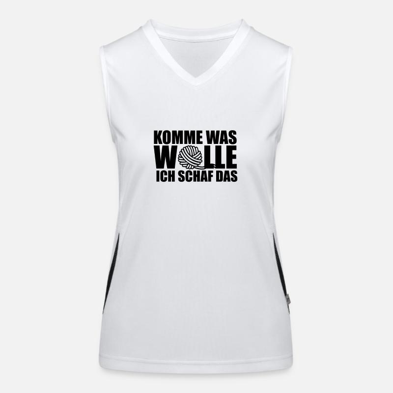 KOMME WAS WOLLE ICH SCHAF DAS - MUTMACHER - SCHAFE Funktionelles Kontrast-Tank Top für Frauen