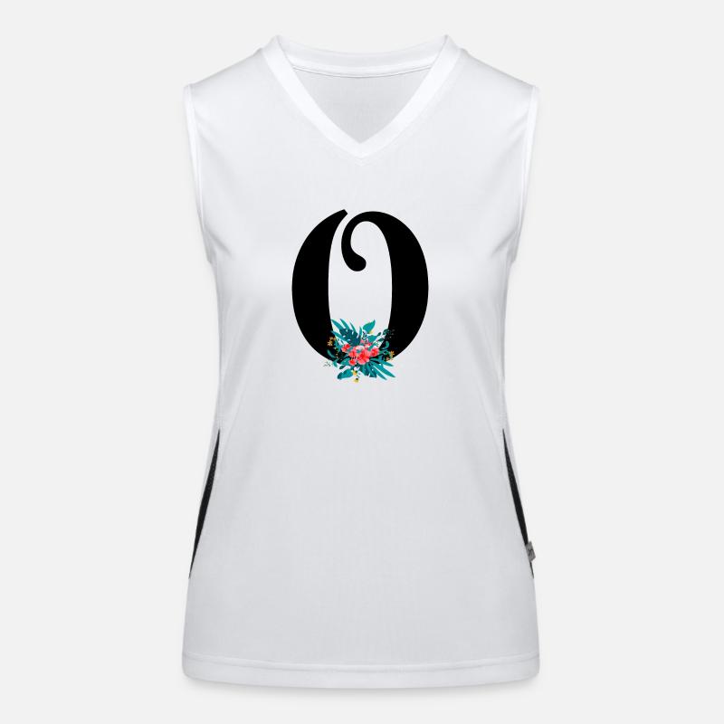 Buchstabe O Blüte Funktionelles Kontrast-Tank Top für Frauen