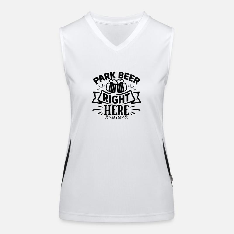 Park Beer Right Here Women's Functional Contrast Tank Top