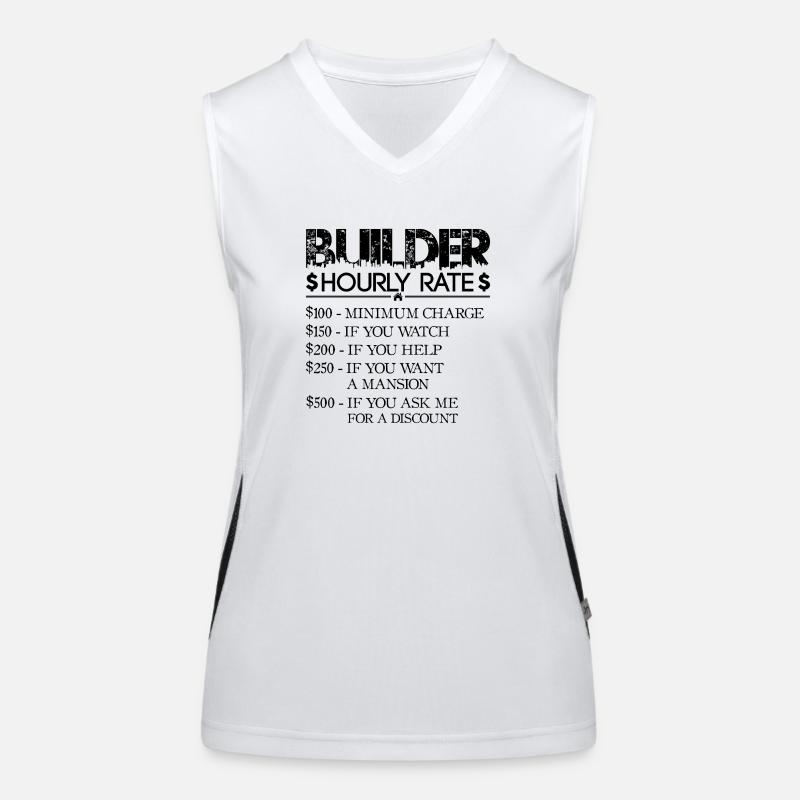 Builder Hourly Rate - black - Hausbauer Funktionelles Kontrast-Tank Top für Frauen